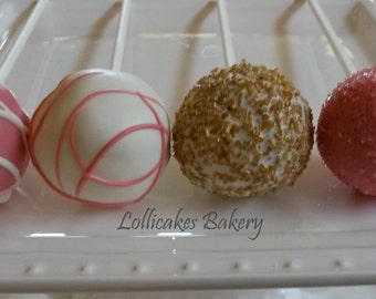Pink Favors Baby Shower Favors: Cake Pops Made to Order with High Quality Ingredients