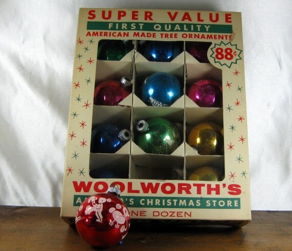 vintage woolworth christmas tree ornaments in original box vintage woolworth christmas tree ornaments in original box
