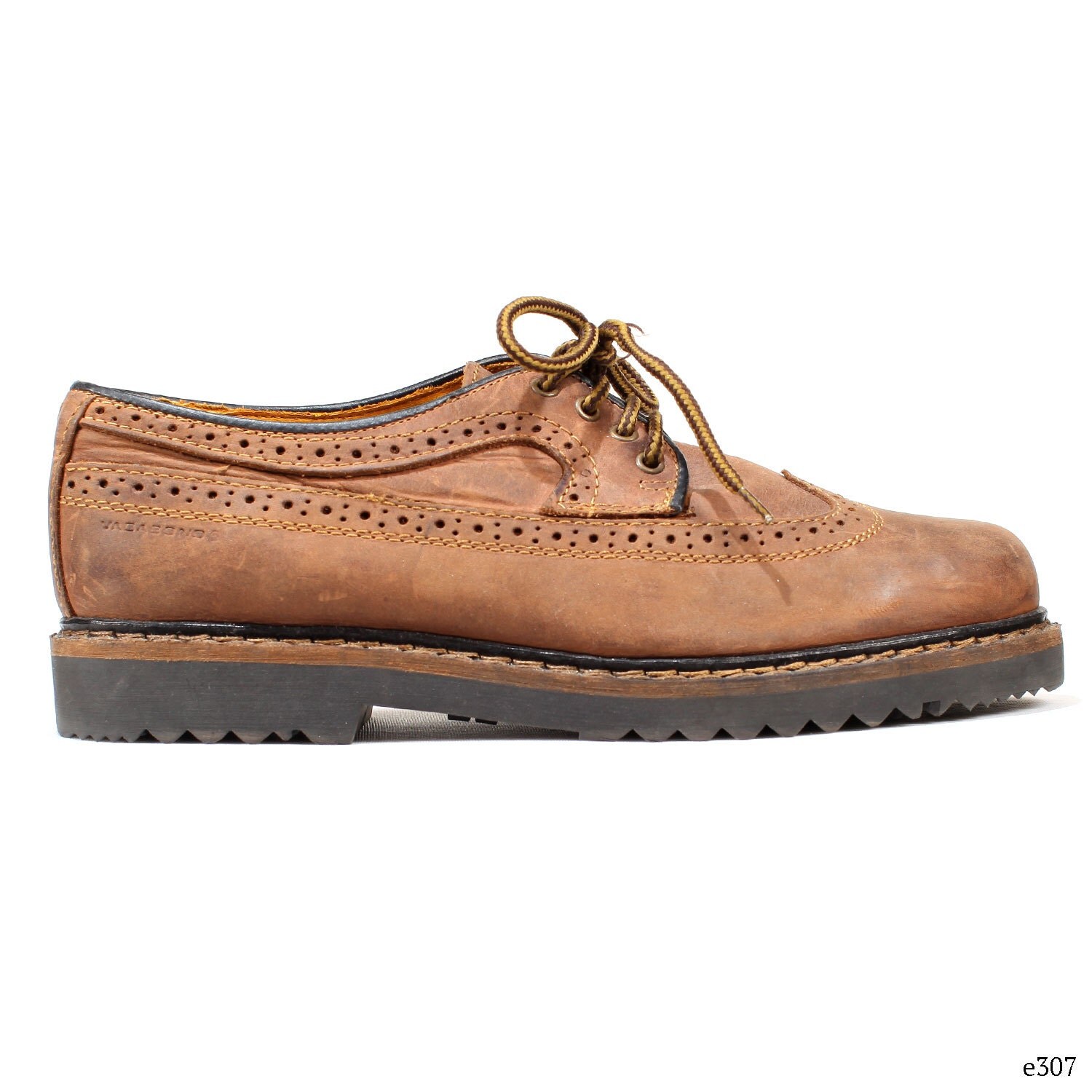 Oxford Platform Shoes . VAGABOND Perforated Brogues Brown Suede Preppy Saddle Chunky Rugged 