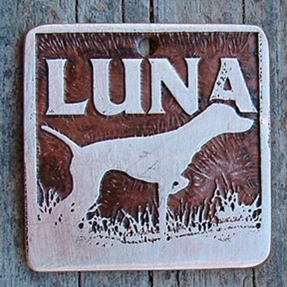 Pet ID Tag Hunting Dog Hunting Pet Tag ON POINT 1.25 inch