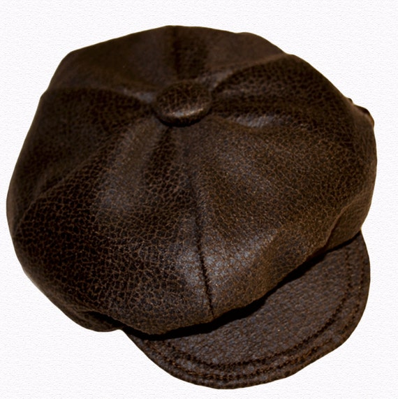 Extra Extra Newsboy Cap Dog Hat Brown Faux by ElegantChienCouture