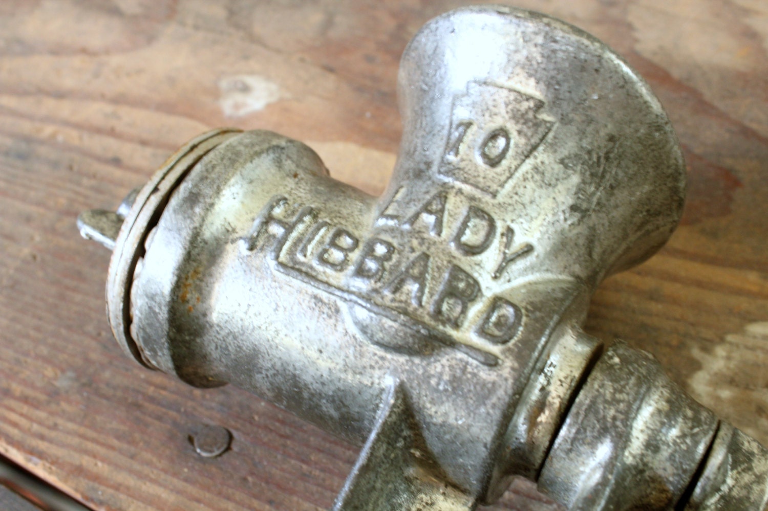 Rustic Antique Meat Grinder Hand Crank Grinder Vintage