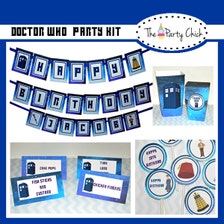 Printable Party Kit, Doctor Who, 9th, 10th and 11th Doctor, INSTANT ...