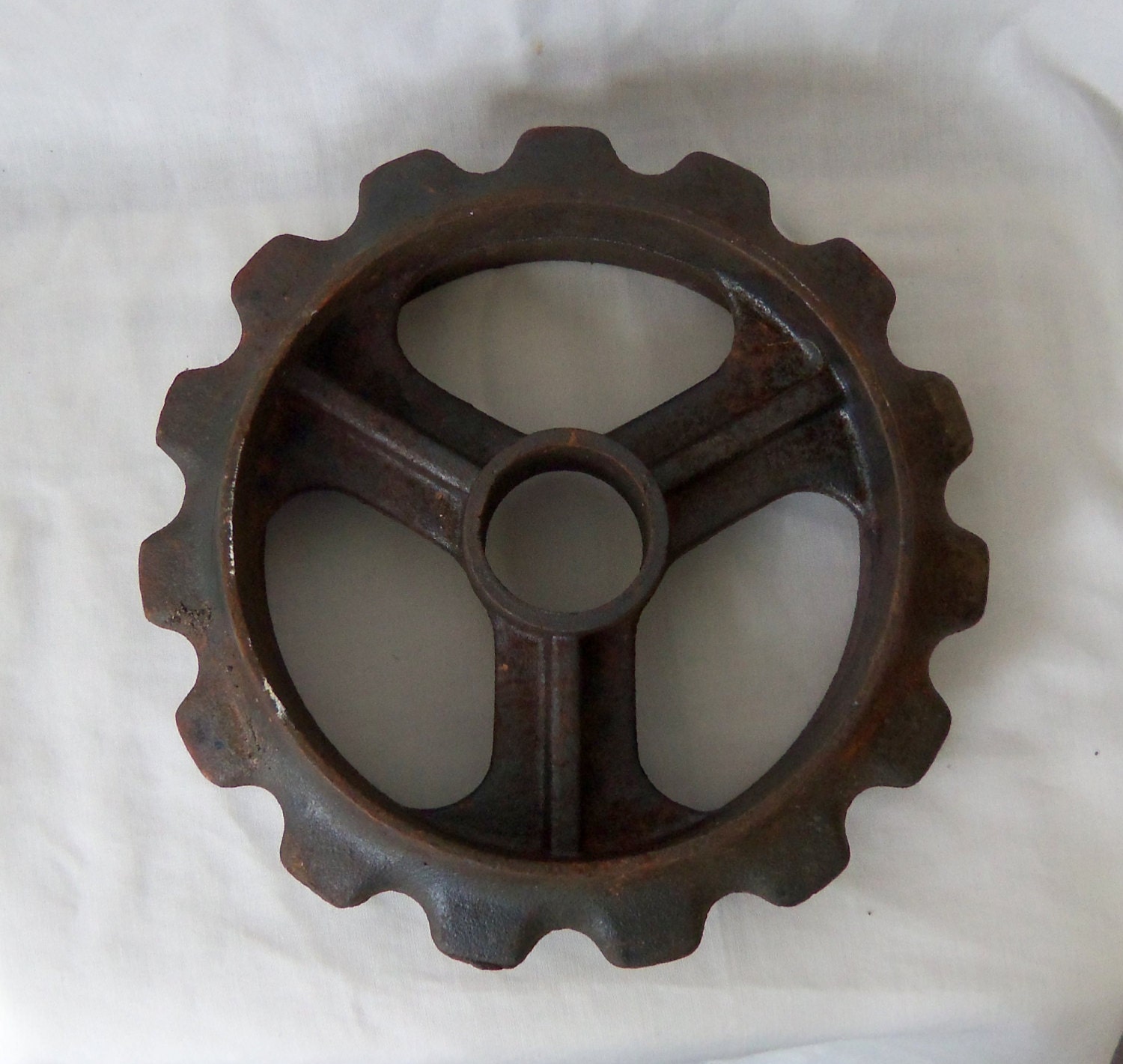 Cast Iron Gear Industrial Steampunk Salvage Machine Age