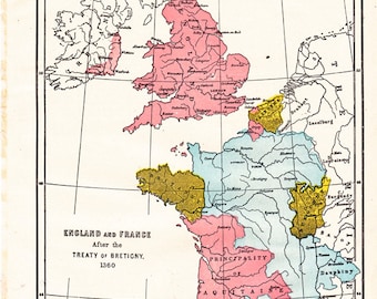 old map of Europe in the 7th century from a 1915 by Route44West