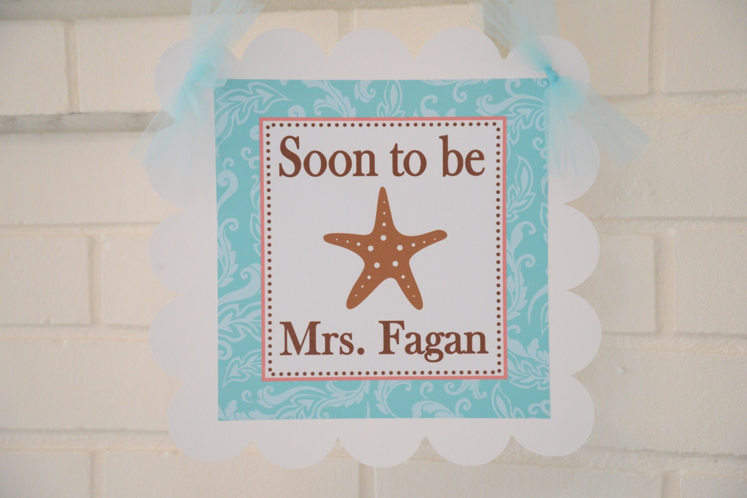 Bridal shower door sign sign Beach theme Banner