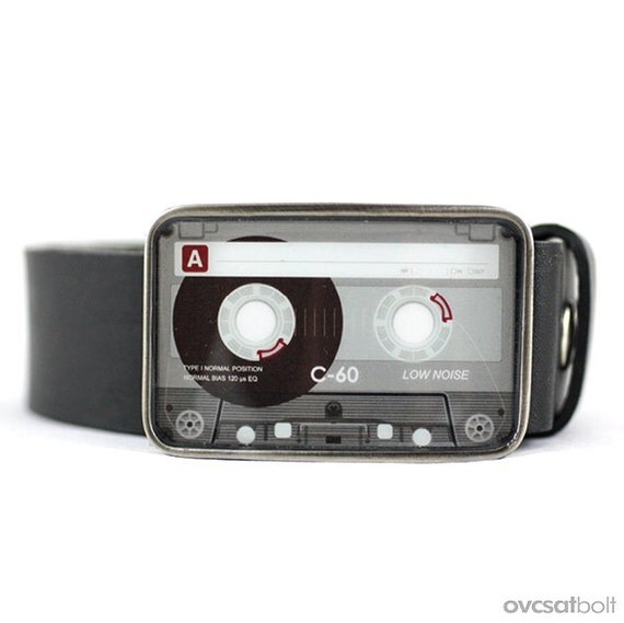 Audio Cassette Belt Buckle Cassette Tape Belt by myBeltBuckle