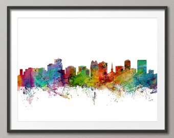 Orlando Skyline, Orlando Florida Cityscape Art Print (1257)