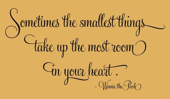 Winnie The Pooh Quote Sometimes The Smallest Things Take