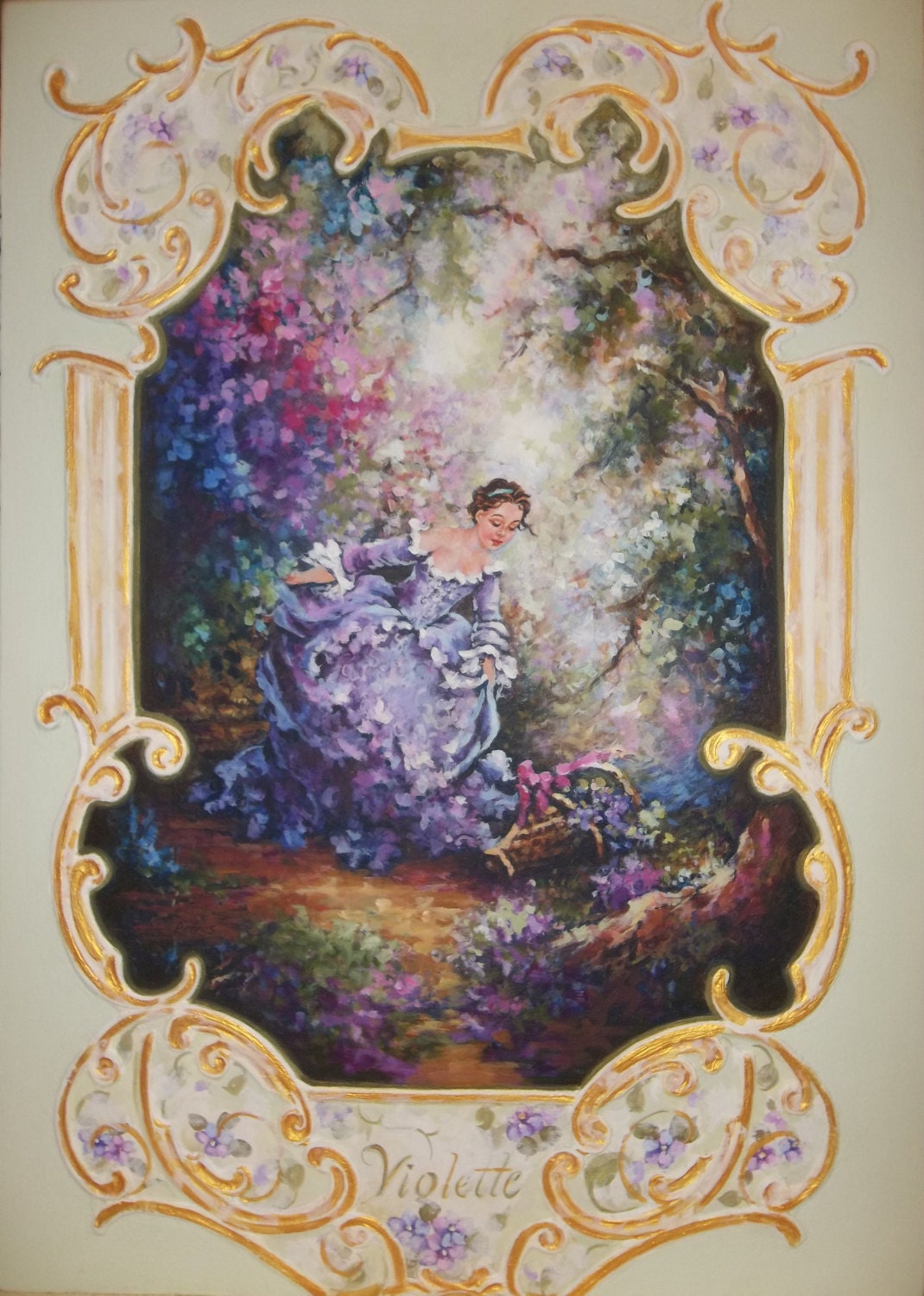 Reserved for Sharon french rococo handmade Violet by RoyalRococo