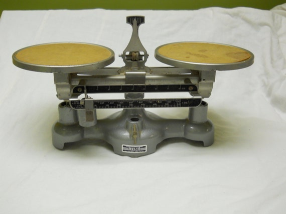 vintage Welch Scientific double pan balance scales by historygal2