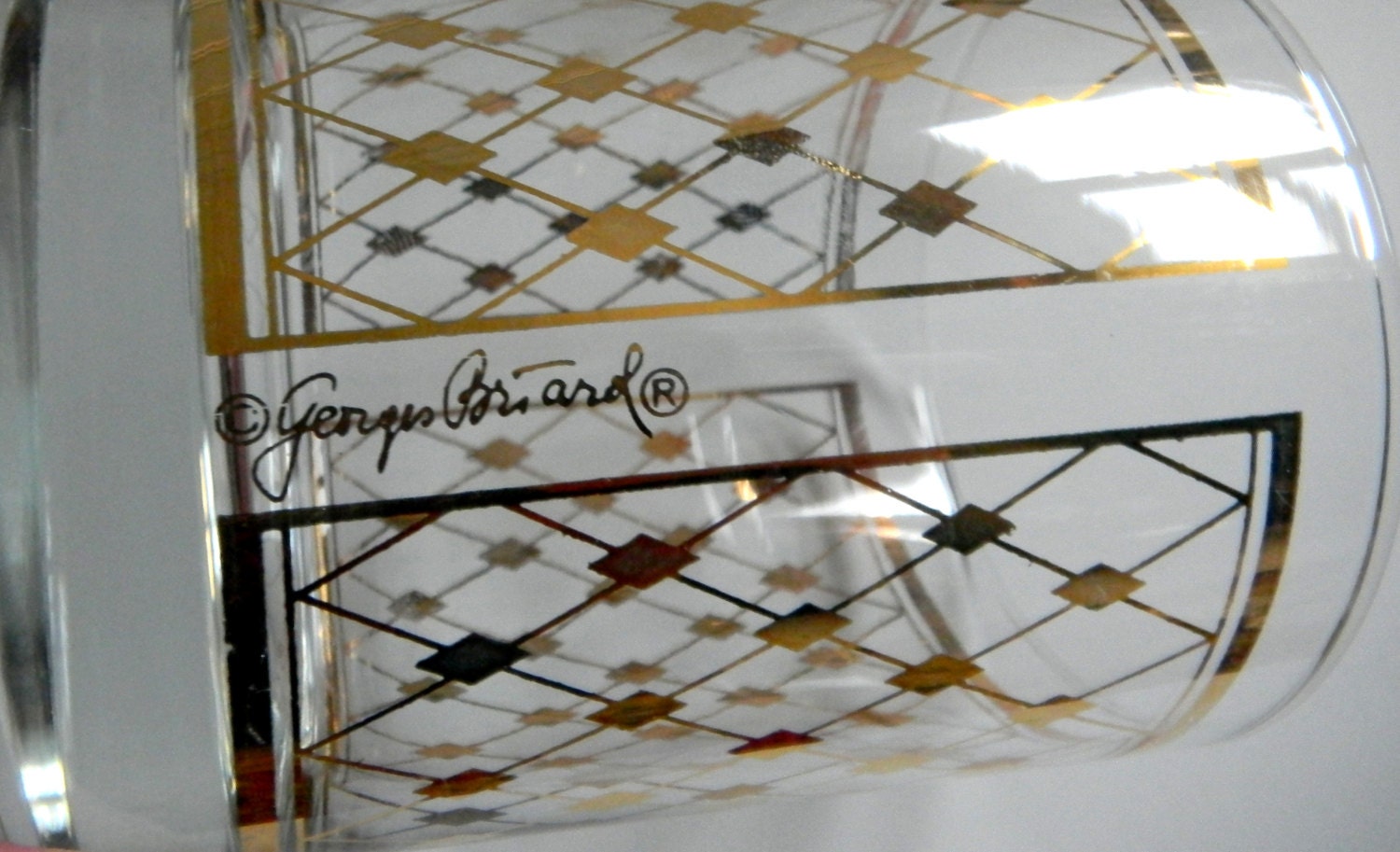 Vintage Briard Glasses / Cocktail Glasses/ Designer/