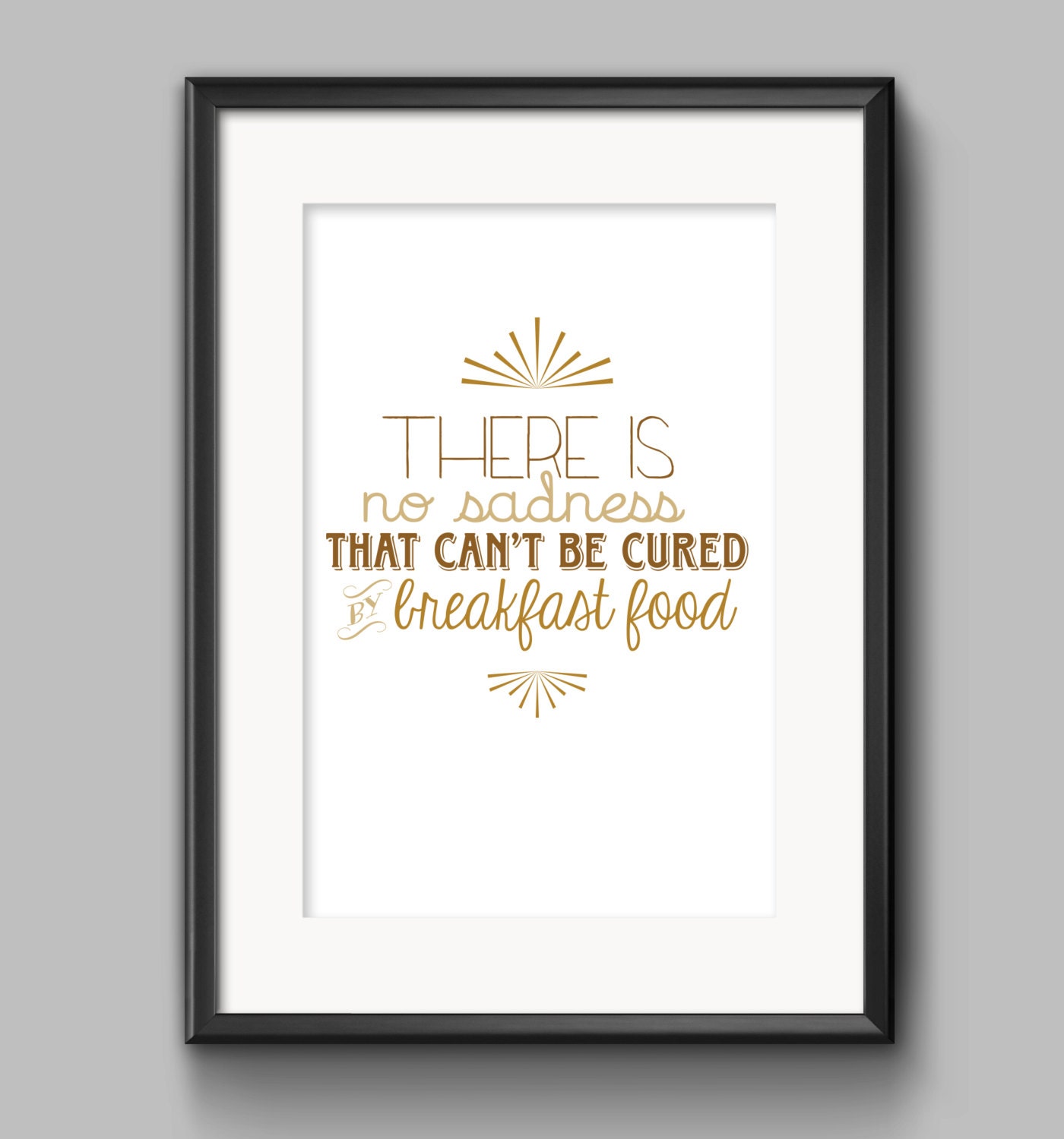 Breakfast Food Typography Quote Poster by Shaileyann on Etsy