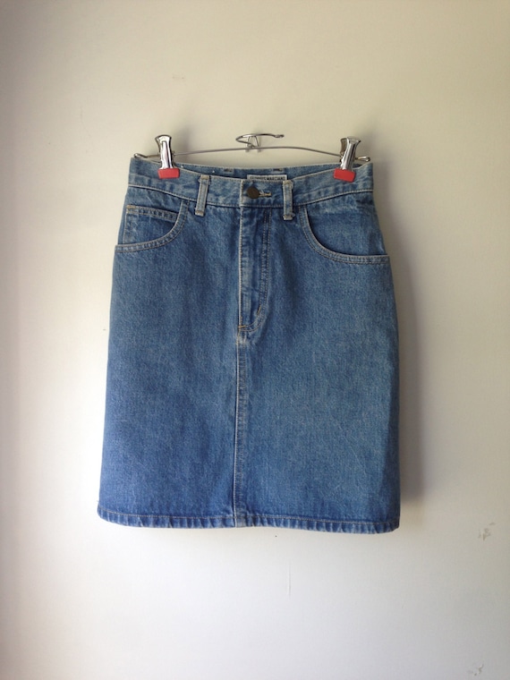 GUESS-Vintage DENIM Jean Skirt Size 28 by ClotheYourBones on Etsy