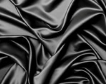 Black Satin Fabric - Satin - 1 yard - 60" wide satin fabric