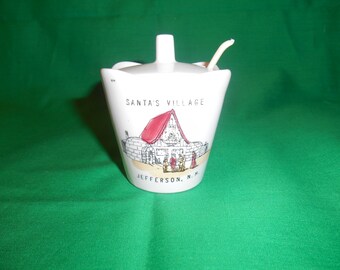 One (1), Souvenir Mustard Pot , from Santa's Village, Jefferson, NH