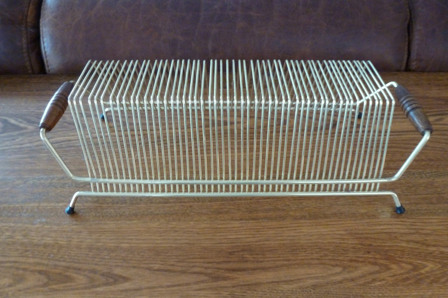 Vintage Record Rack Album Holder 45's. Vinyl Records