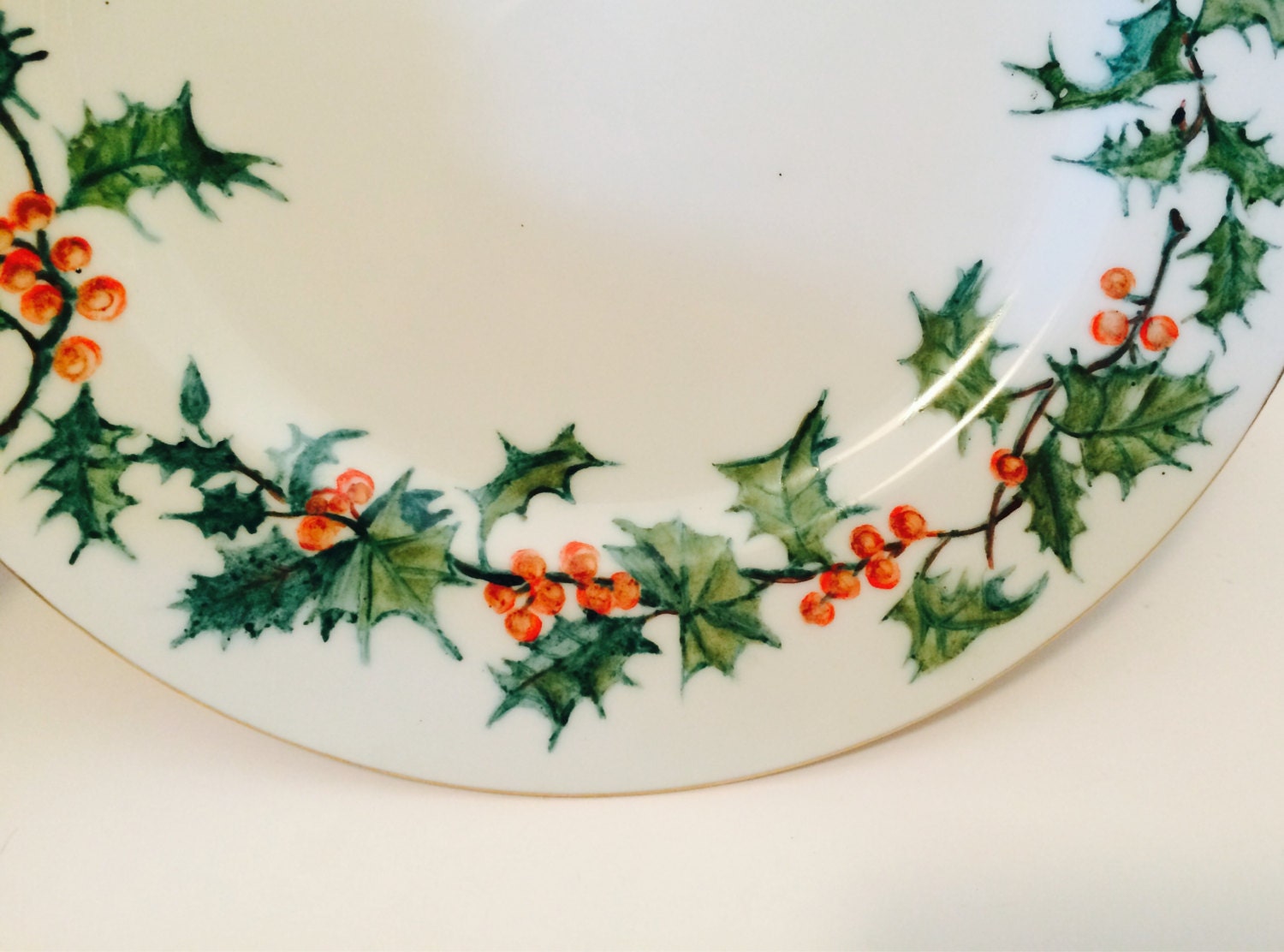 Hand painted Christmas Plate