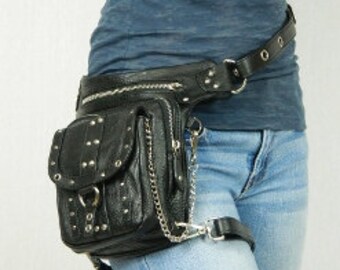 Uptown Pack Black Thigh Holster Protected Purse Shoulder