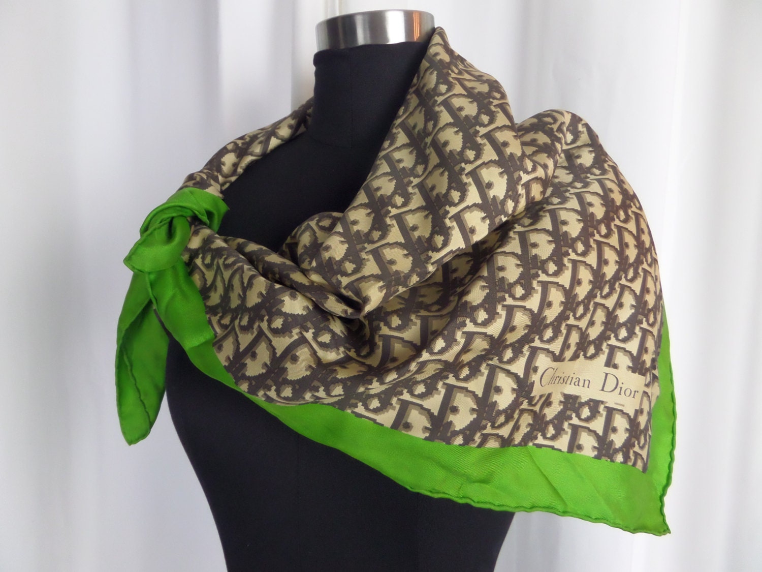 christian dior satin scarf