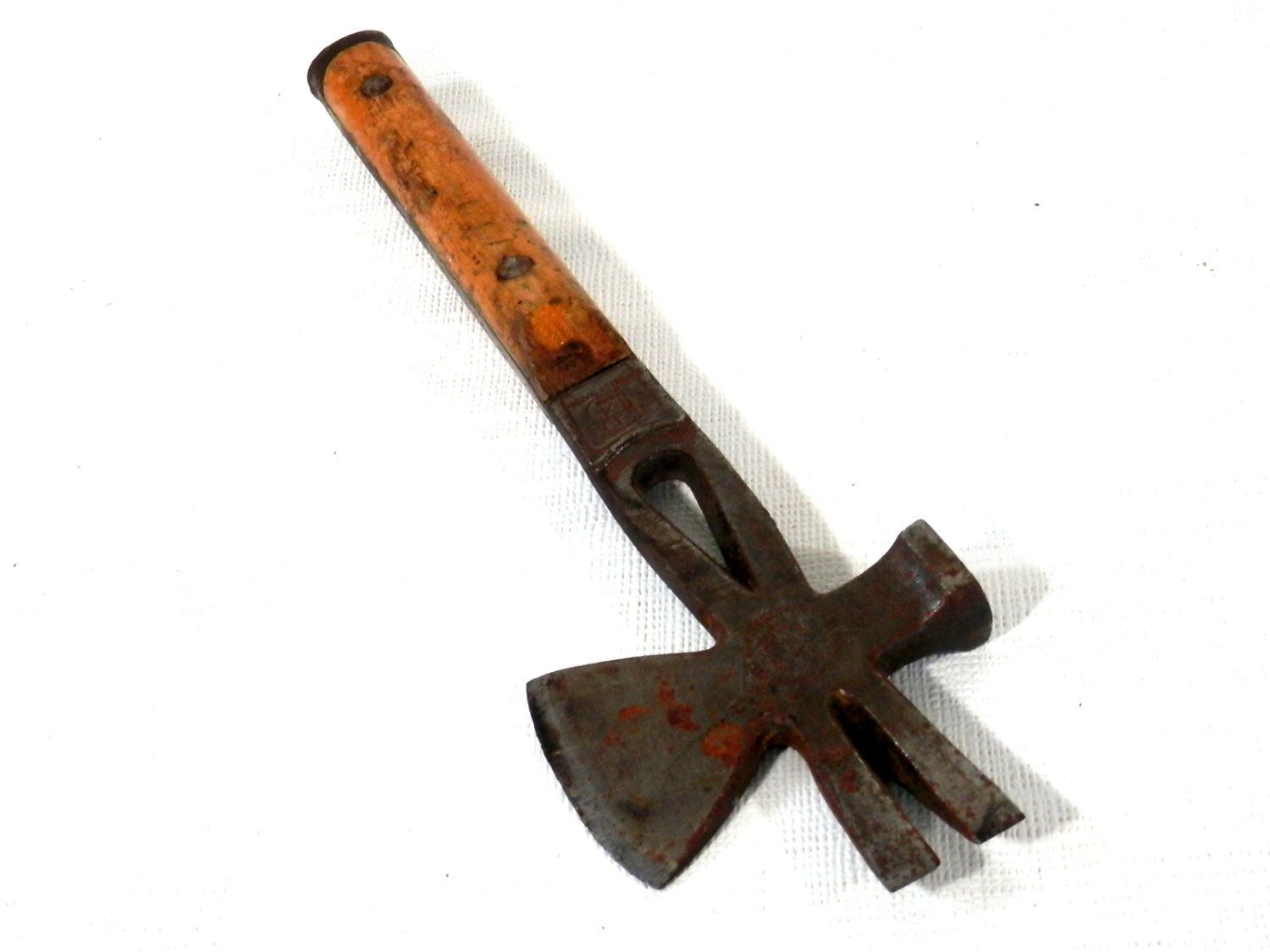 Antique Roofing Hammer by HMB with Oak Handle and Iron Blade