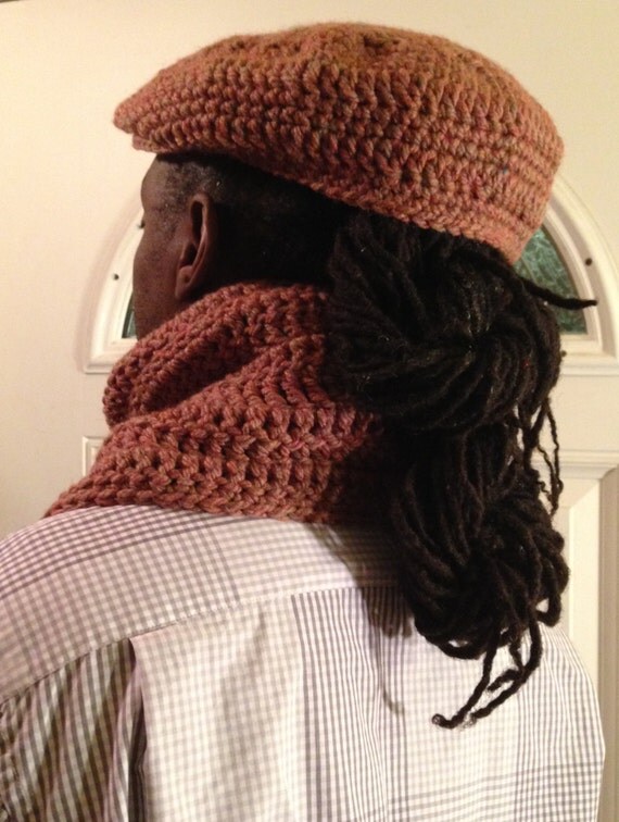 Items similar to Kangol Hat Scarf Set Newsboy Crochet Dreadlock on Etsy