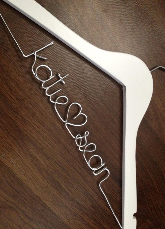 Wedding Dress Hanger Bride Hanger Last Name di DeighanDesign