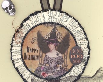 Happy Halloween Witch Ornament