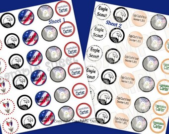 Eagle Scout Customizable Cupcake Toppers Digital File