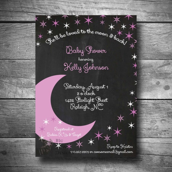 Moon And Stars Baby Shower Invitations 7