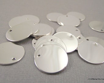 50 Silver Round Charms, Round Tag, Blank Discs, Stamping Blanks, 15 mm, 15mm disc, Engraving Blank, Etching Blank