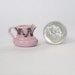 New Handmade Hand Thrown Pottery Miniature Purple And Black Pitcher