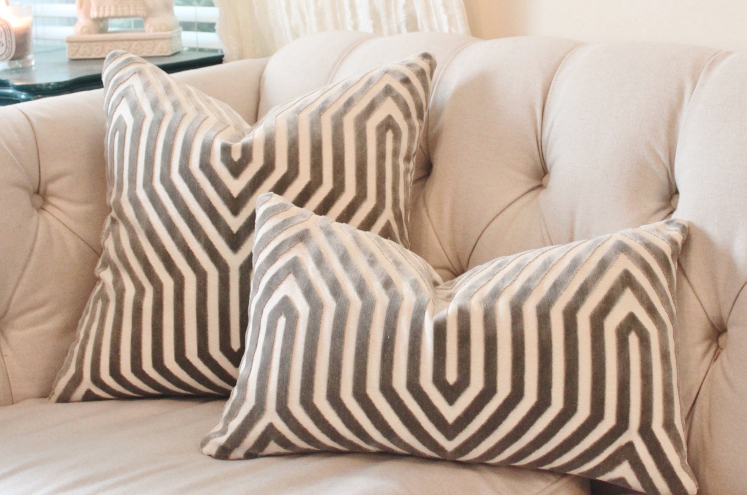Designer Geometric Pillow Mary Mcdonald Gray Pillow Cover - ðzoom designer geometric pillow mary mcdonald gray pillow cover - ðzoom