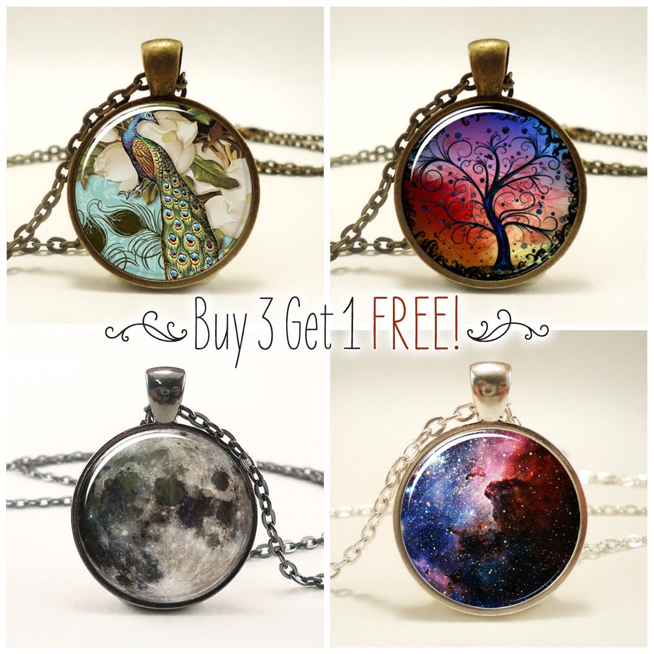 Necklace Sale Buy 3 Pendants Get One Free Jewelry Discount