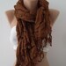 Brown Scarf,Cotton Scarf,elegant scarf.Mother's Day gift