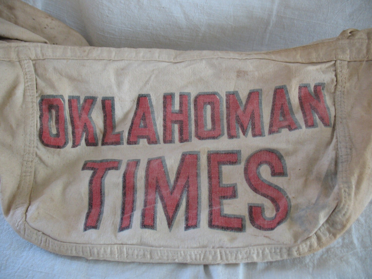 Canvas Newspaper Delivery Bag Oklahoman Times