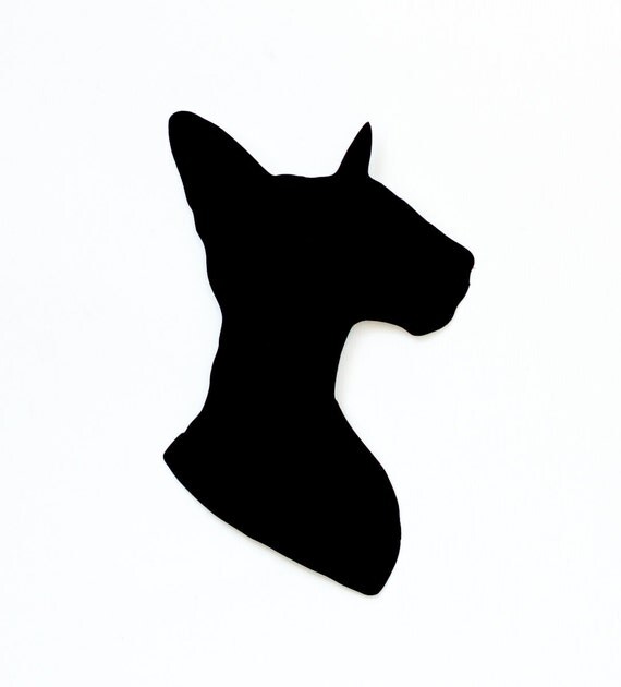 Siamese Oriental Cat Silhouette Black Vinyl Sticker