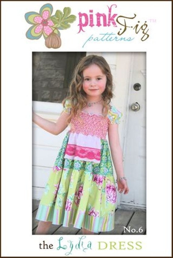 The Lydia Dress by Pink Fig Designs 6 mos. 10 Years Pattern