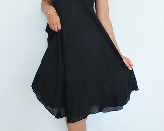 Beautiful Black Maxi Dress Cotton