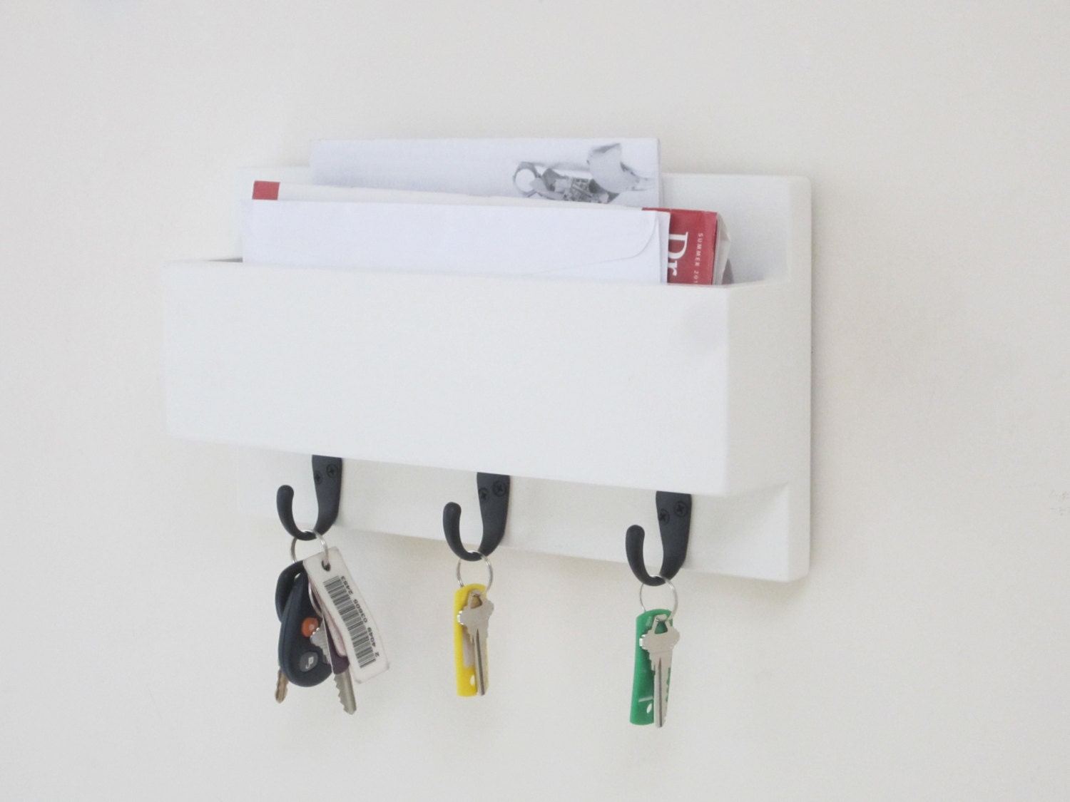 Mail Holder Organizer Mail and Key Holder Key by SheldonWoodworks