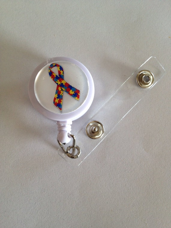 Autism Awareness Themed I.D. Badge Reel