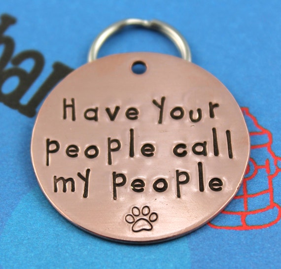 LARGE Customized Dog Tag Unique Pet Tag Handstamped