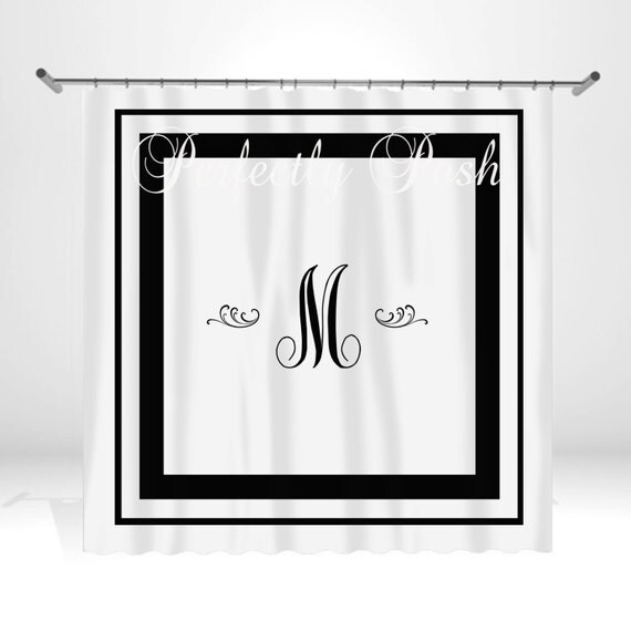 Personalized Initial Shower Curtain