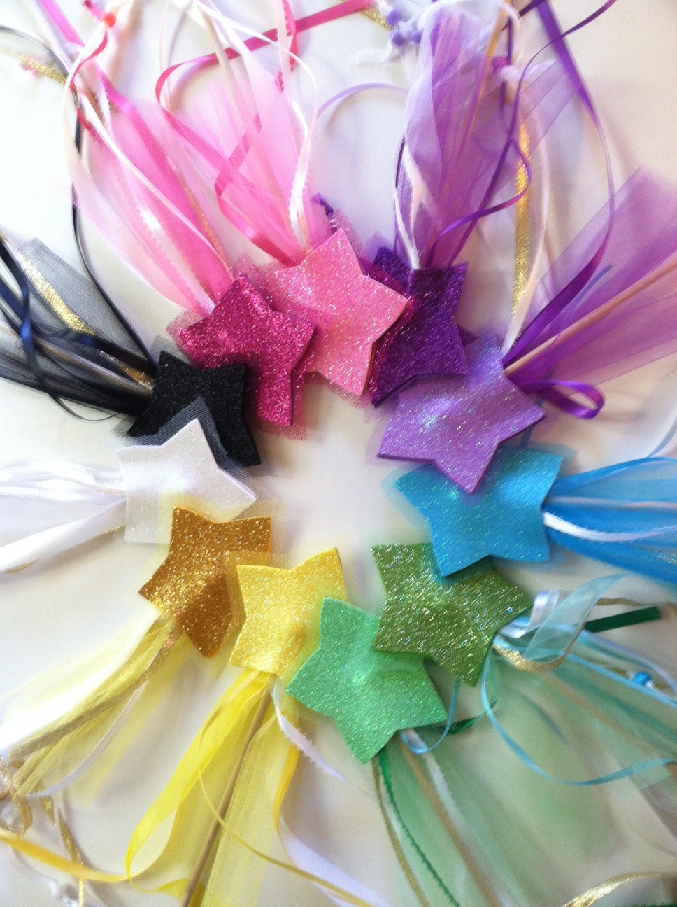 Adorable Handmade Fairy Wand Lots of Colors Must See Stars