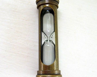 Hourglass Pendant Steampunk Jewelry 47mm Steam punk Antique Brass Sand Hour Glass Charm Sandglass Wholesale Jewelry Supplies CrazyCoolStuff