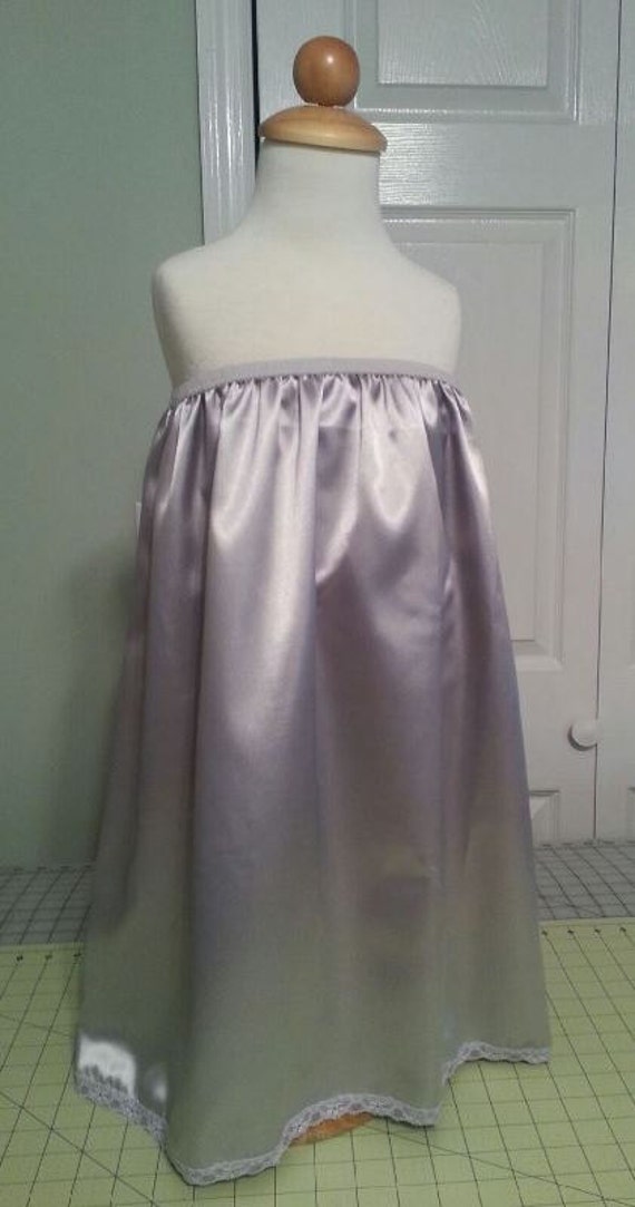 Tutu Slip Size 56 6X GRAY or Silver Stretch SATIN by SlippedUp