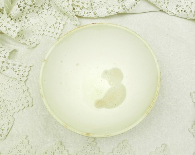 Vintage French Farmhouse Ceramic Digoin Café au Lait Bowl, French Country Cottage Coffee Bowl, Shabby Chateau Chic Kitchenware Decor