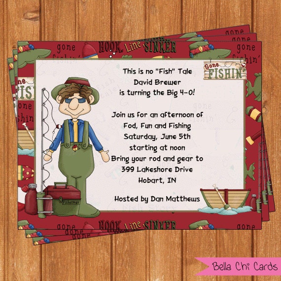 Gone Fishing Party Invitations 8