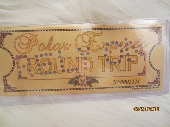 Polar Express 'RELY ON' Hole Punched Round Trip Keepsake Ticket