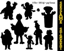 Popular items for elmo silhouette on Etsy